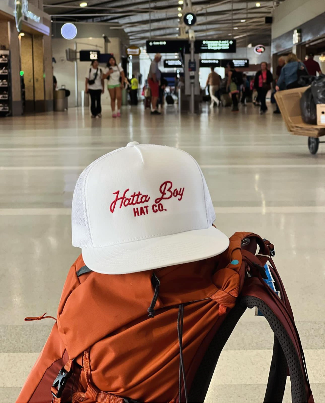 Hat in airport
