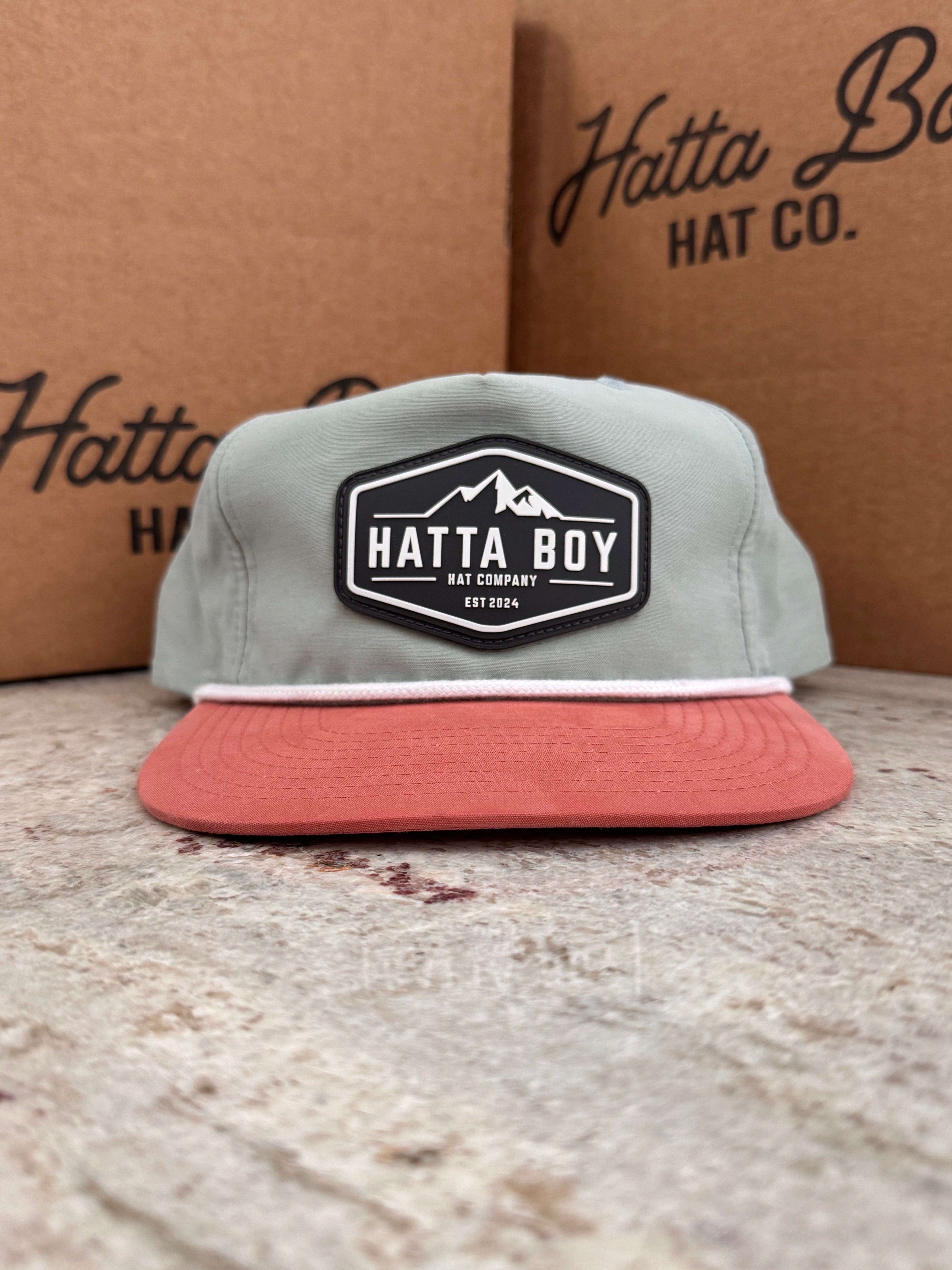 Alpine Patch Dusty Blue and Salmon