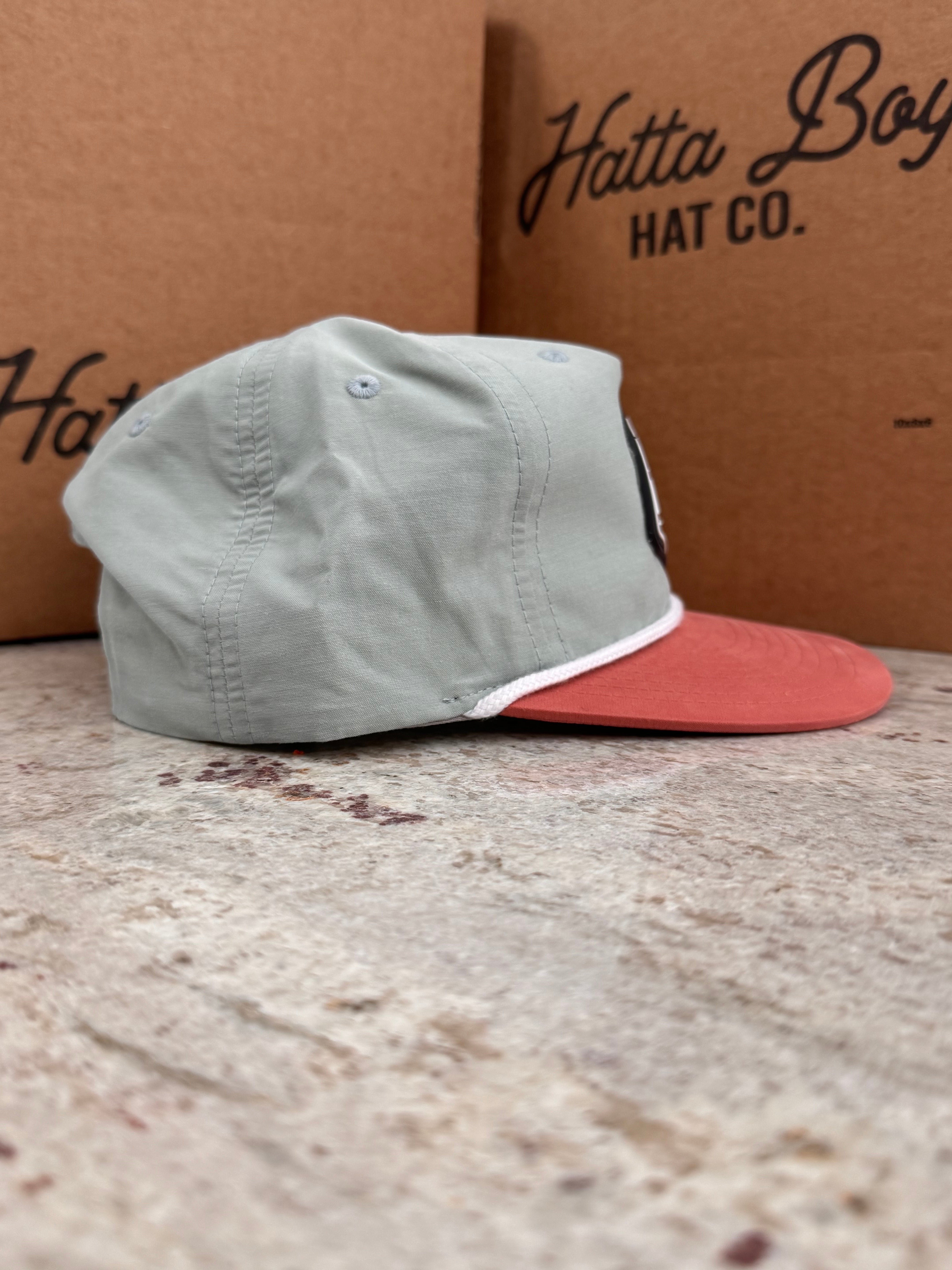 Alpine Patch Dusty Blue and Salmon